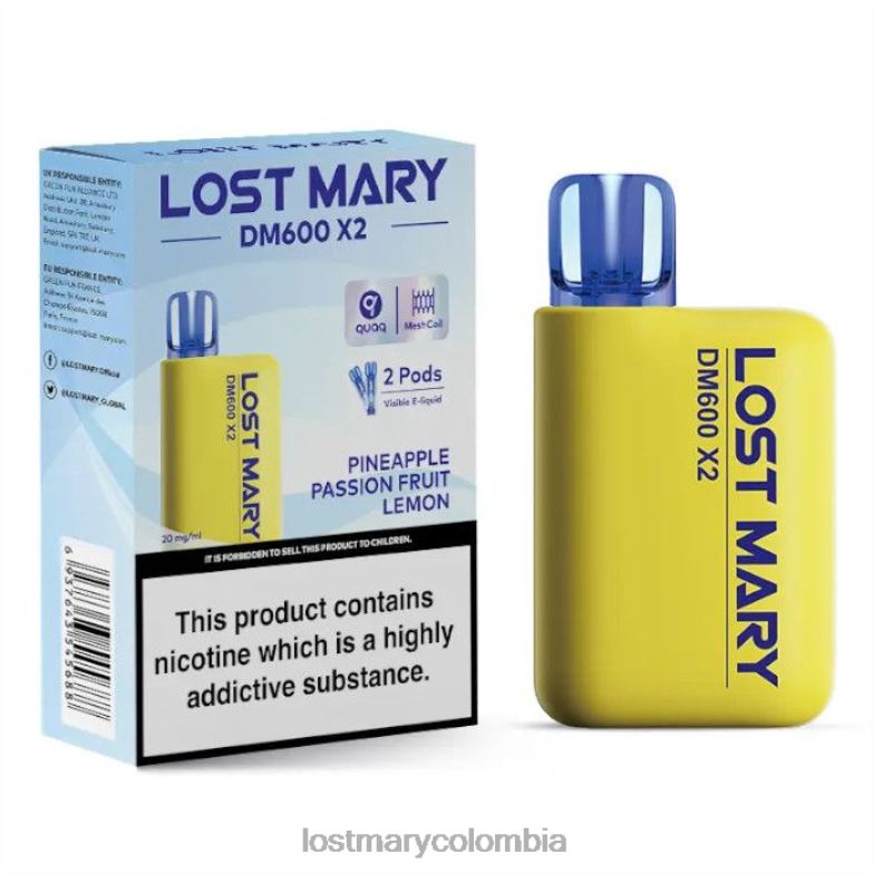 LOST MARY Vape Amazon - vape desechable perdido mary dm600 x2 piña maracuyá limón 8DLD2197