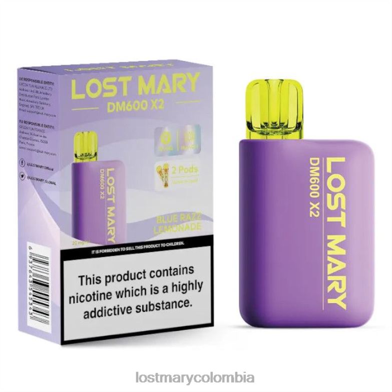 LOST MARY Vape Price - vape desechable perdido mary dm600 x2 limonada azul razz 8DLD2188