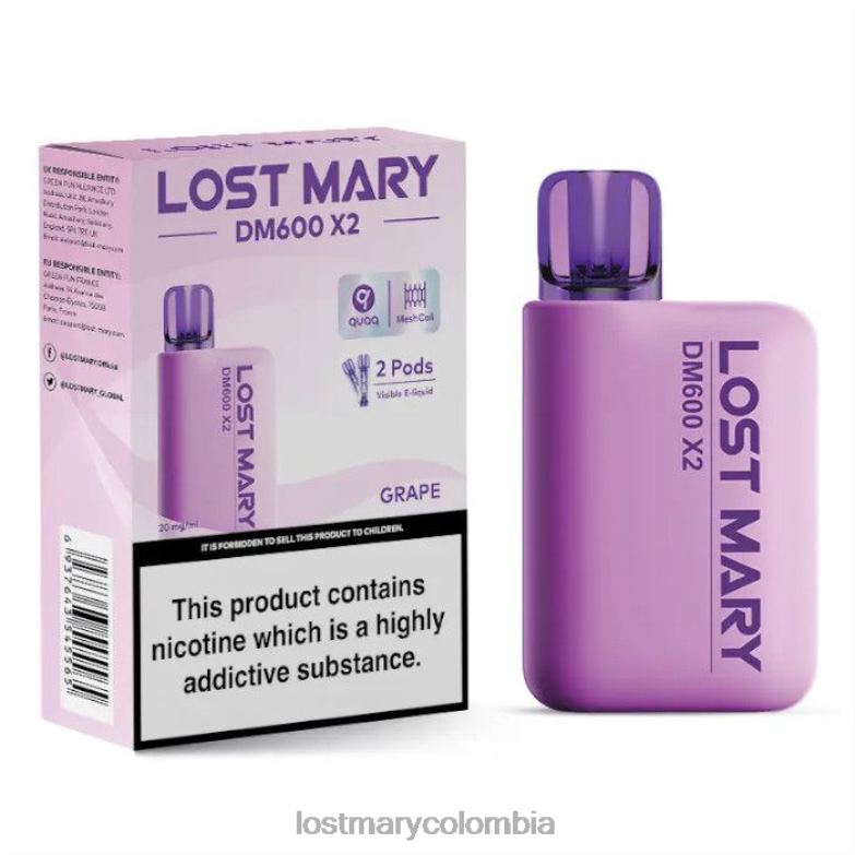 LOST MARY Vape - vape desechable perdido mary dm600 x2 uva 8DLD2192