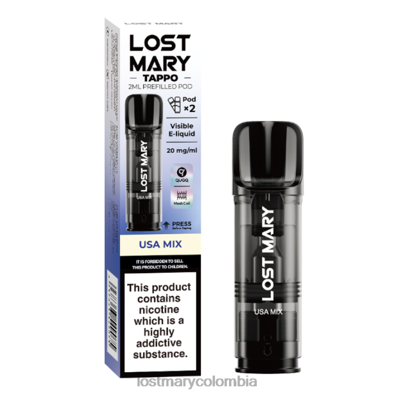 LOST MARY Vape Precio - vainas precargadas de miss mary tappo - 20 mg - paquete de 2 mezcla de estados unidos 8DLD2184
